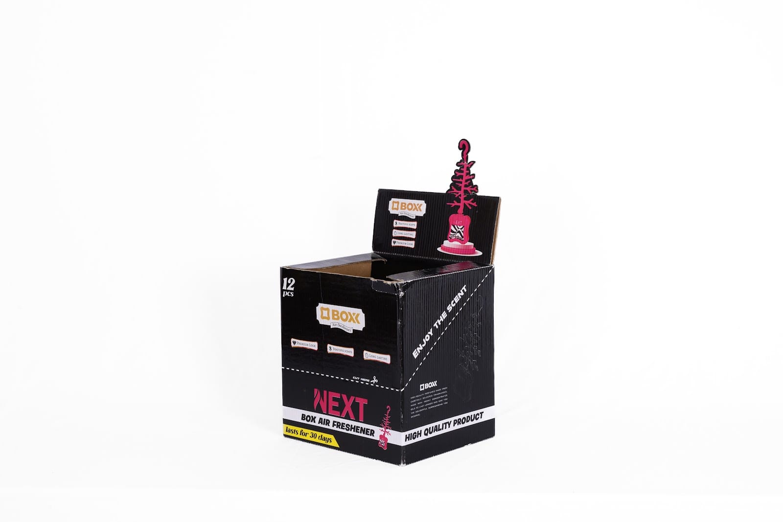 Printed cardboard counter display stand made by Techno Rapid — retail display unit 03