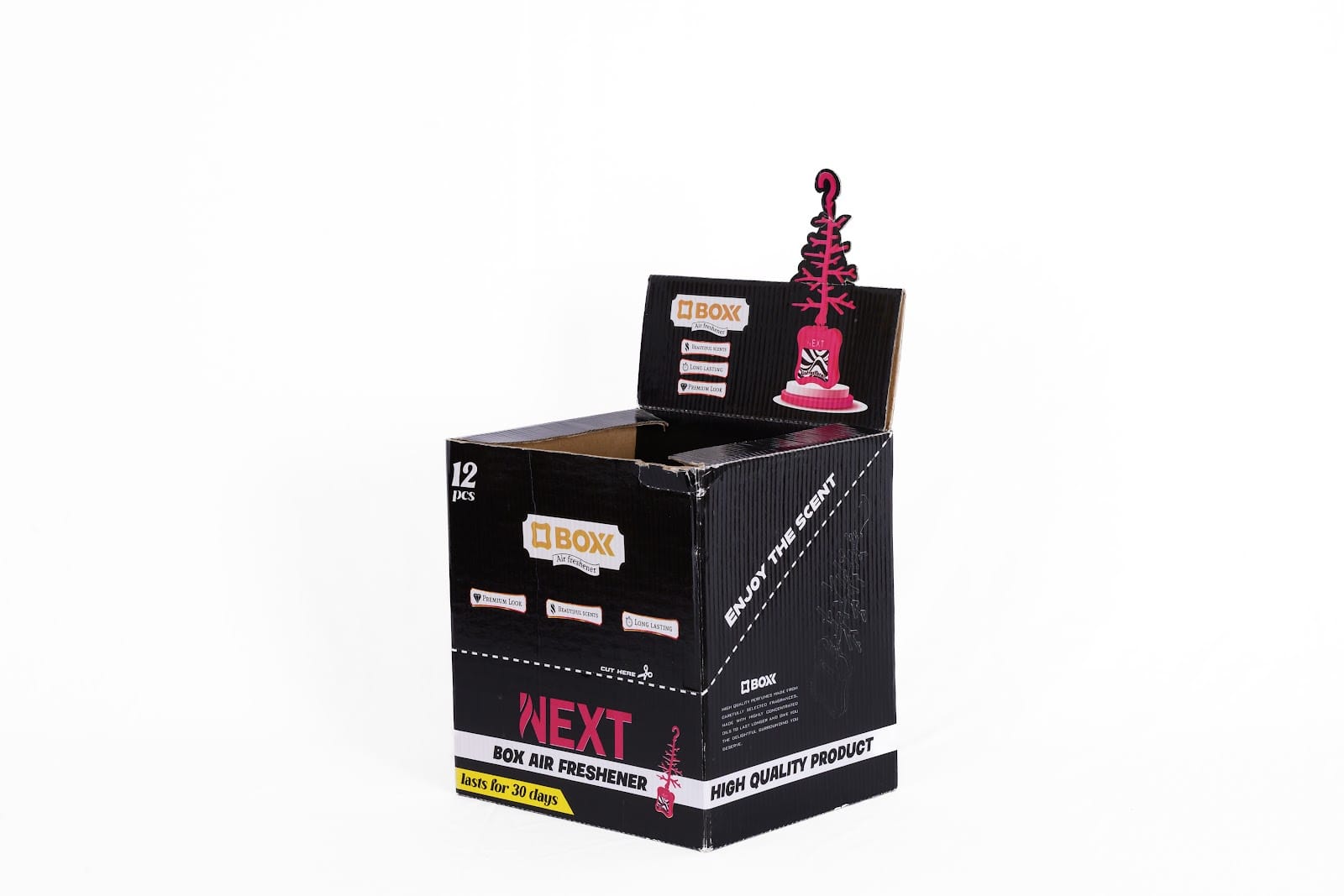 Printed cardboard counter display stand made by Techno Rapid — retail display unit 04